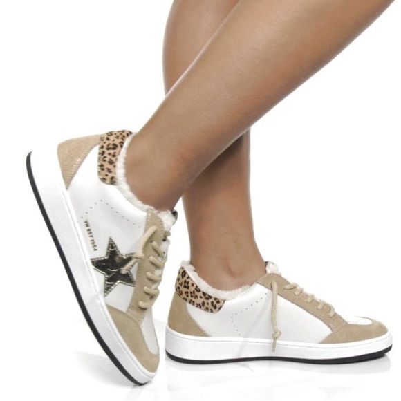New Vintage Havana KYNLEE - WHITE CAMEL LEOPARD Women’s Sneakers Size 8.5 - Picture 1 of 12
